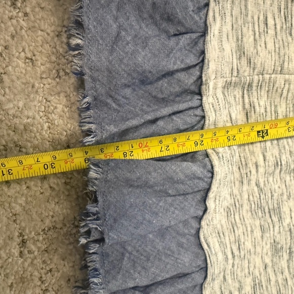 Saturday Sunday (Anthropologie) XS mint EUC cond Elegant Heathered Top w denim - Picture 8 of 14